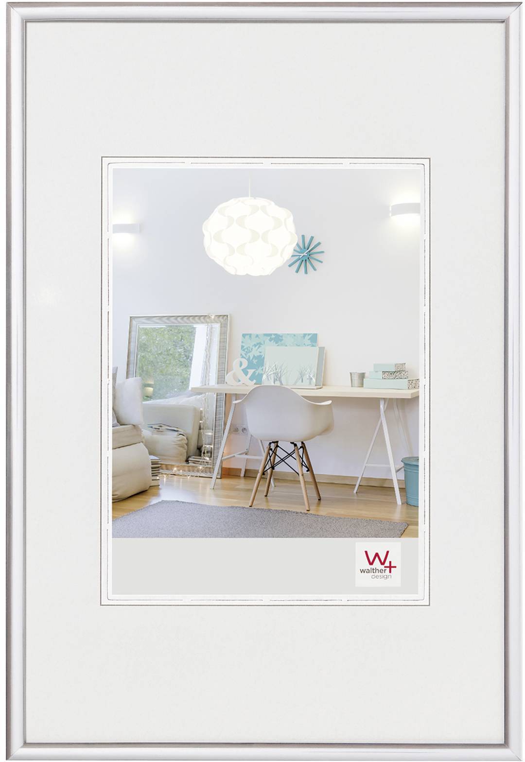 walther+ design KV015S Bilder Wechselrahmen Papierformat: 10 x 15cm Silber