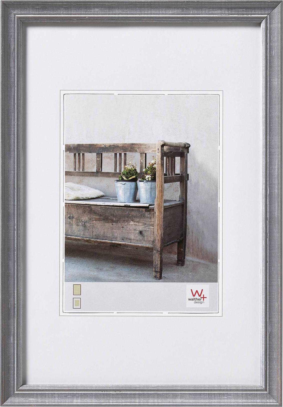 walther+ design ND040D Bilder Wechselrahmen Papierformat: 30 x 40cm Grau