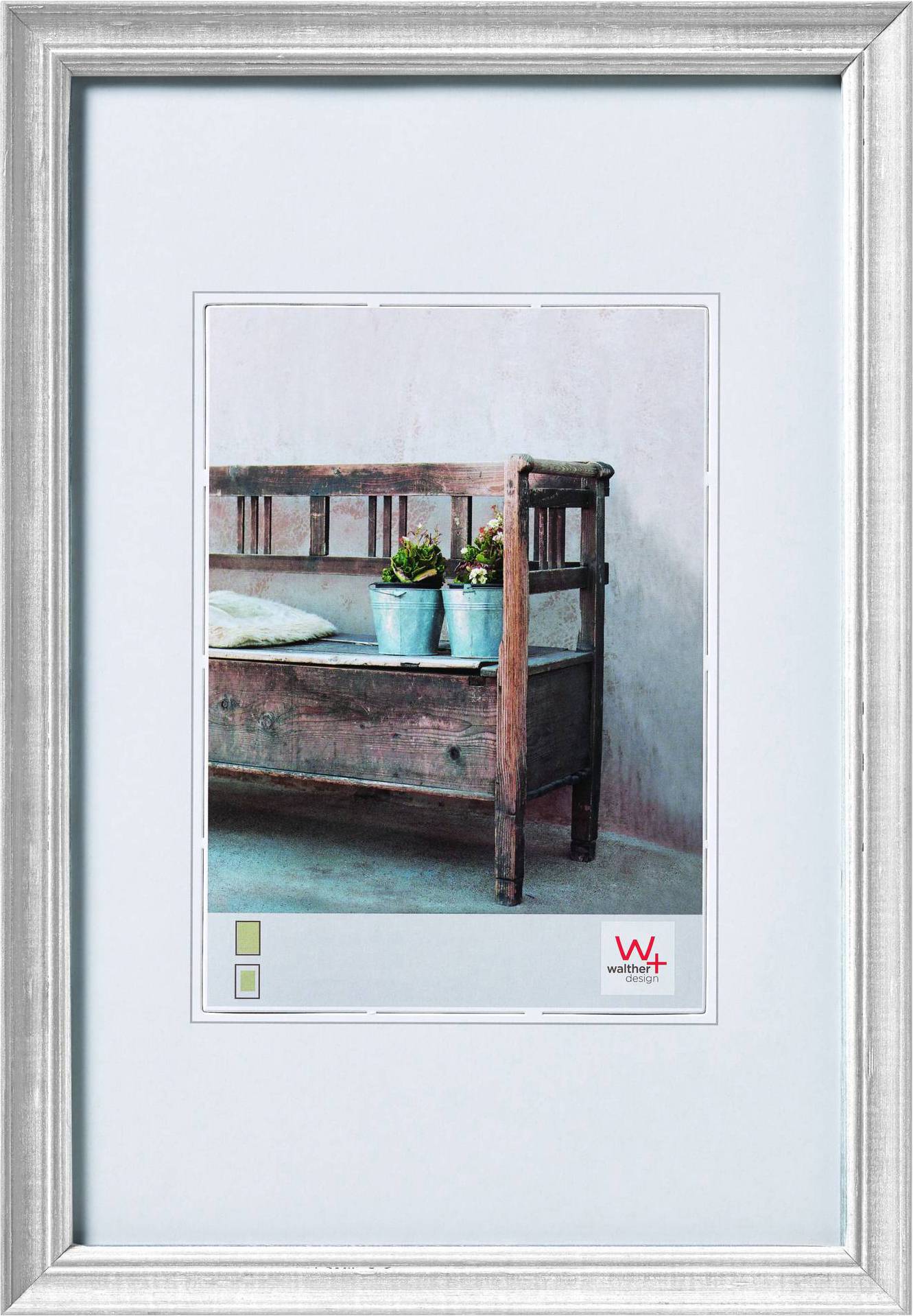 walther+ design ND040W Bilder Wechselrahmen Papierformat: 30 x 40cm Grau