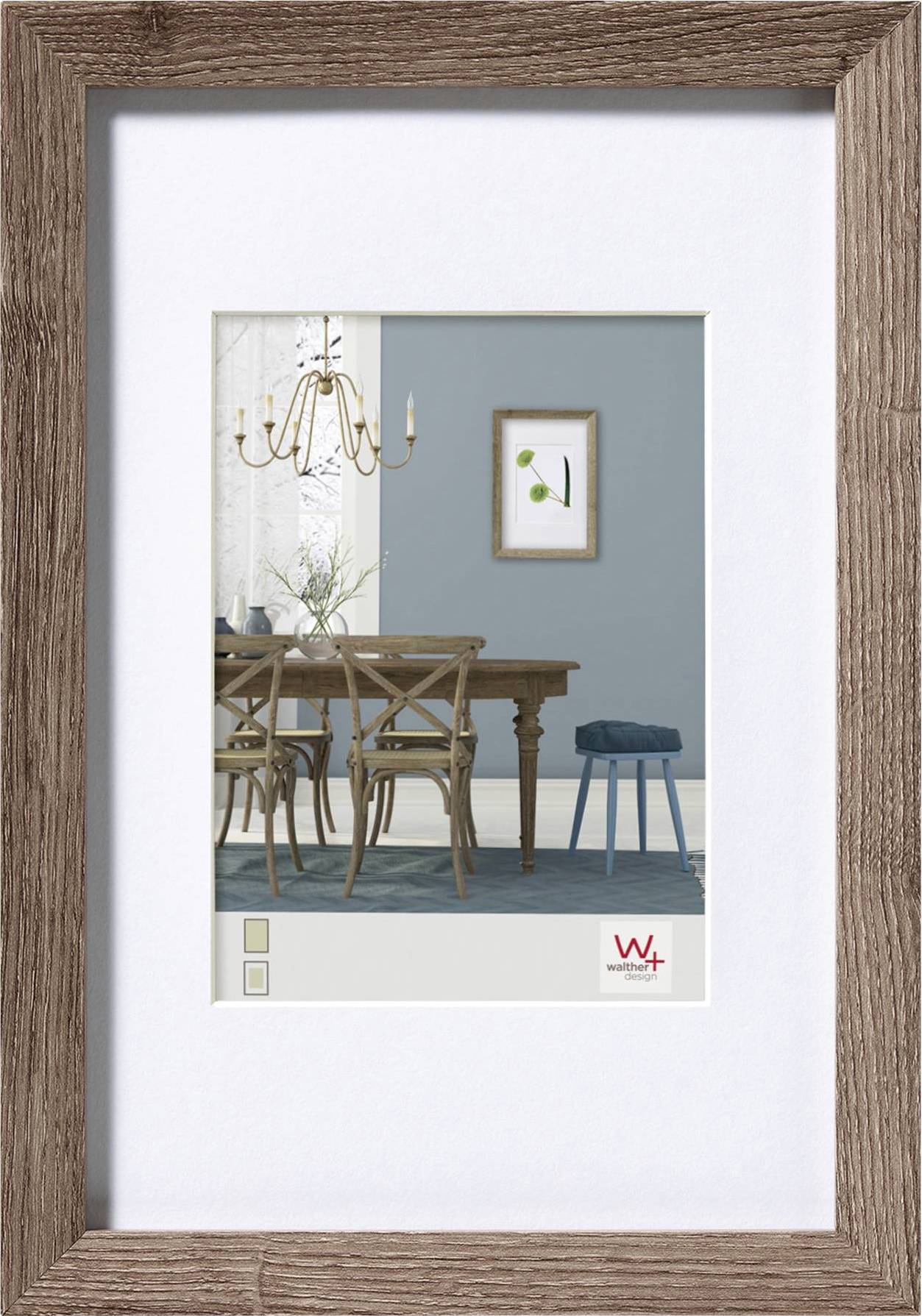 walther+ design EF318N Bilder Wechselrahmen Papierformat: 9 x 13 cm Nussbaum