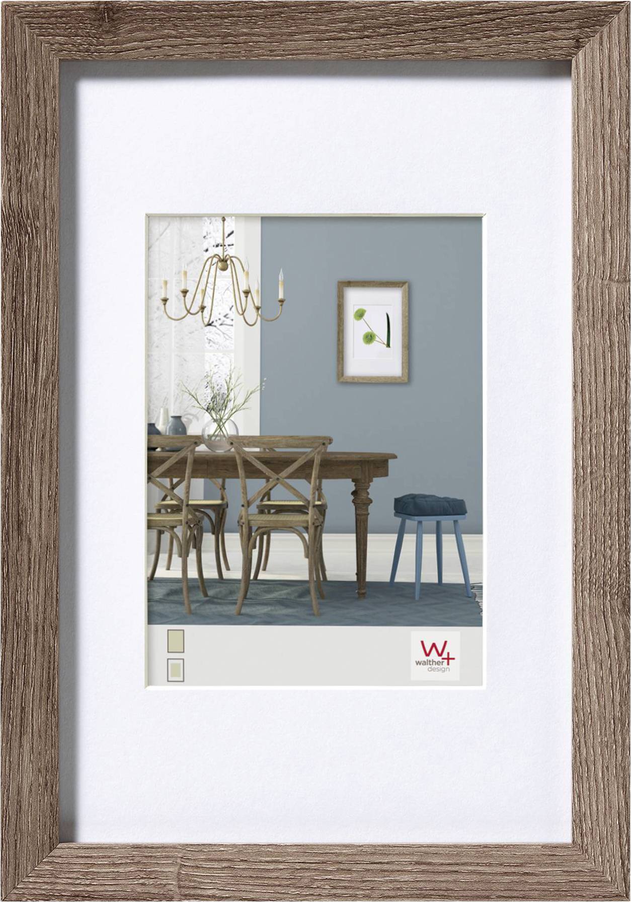 walther+ design EF520N Bilder Wechselrahmen Papierformat: 10 x 15cm Nussbaum