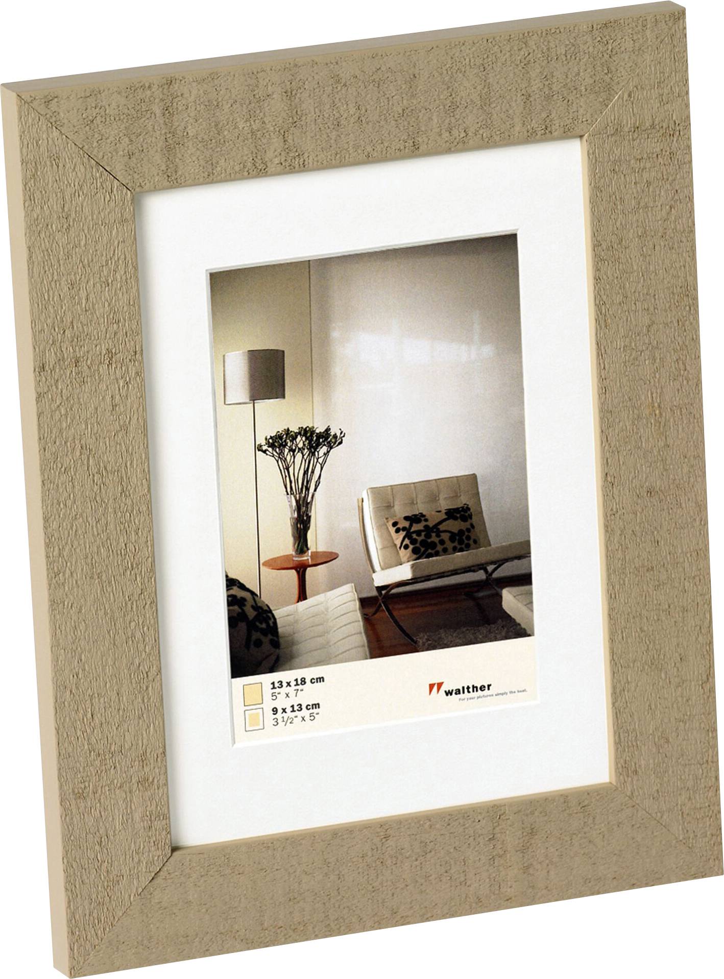 walther+ design HO318C Bilder Wechselrahmen Papierformat: 13 x 18 cm Beige