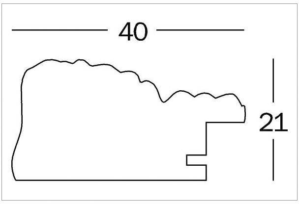 Querschnittsdiagramm mit unregelmäßiger Form, Breite: 40, Höhe: 21.