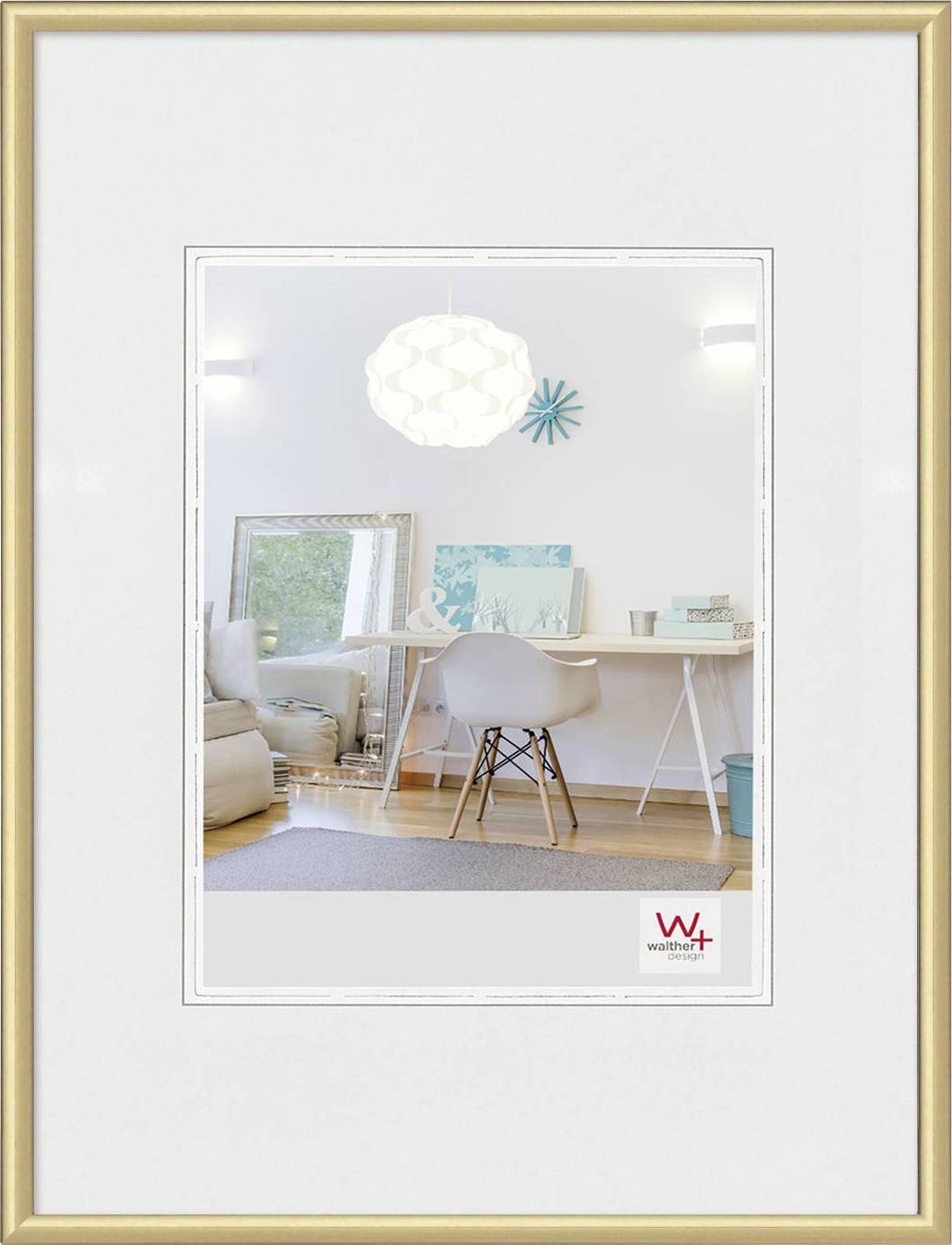 walther+ design KV824G Bilder Wechselrahmen Papierformat: 18 x 24cm Gold