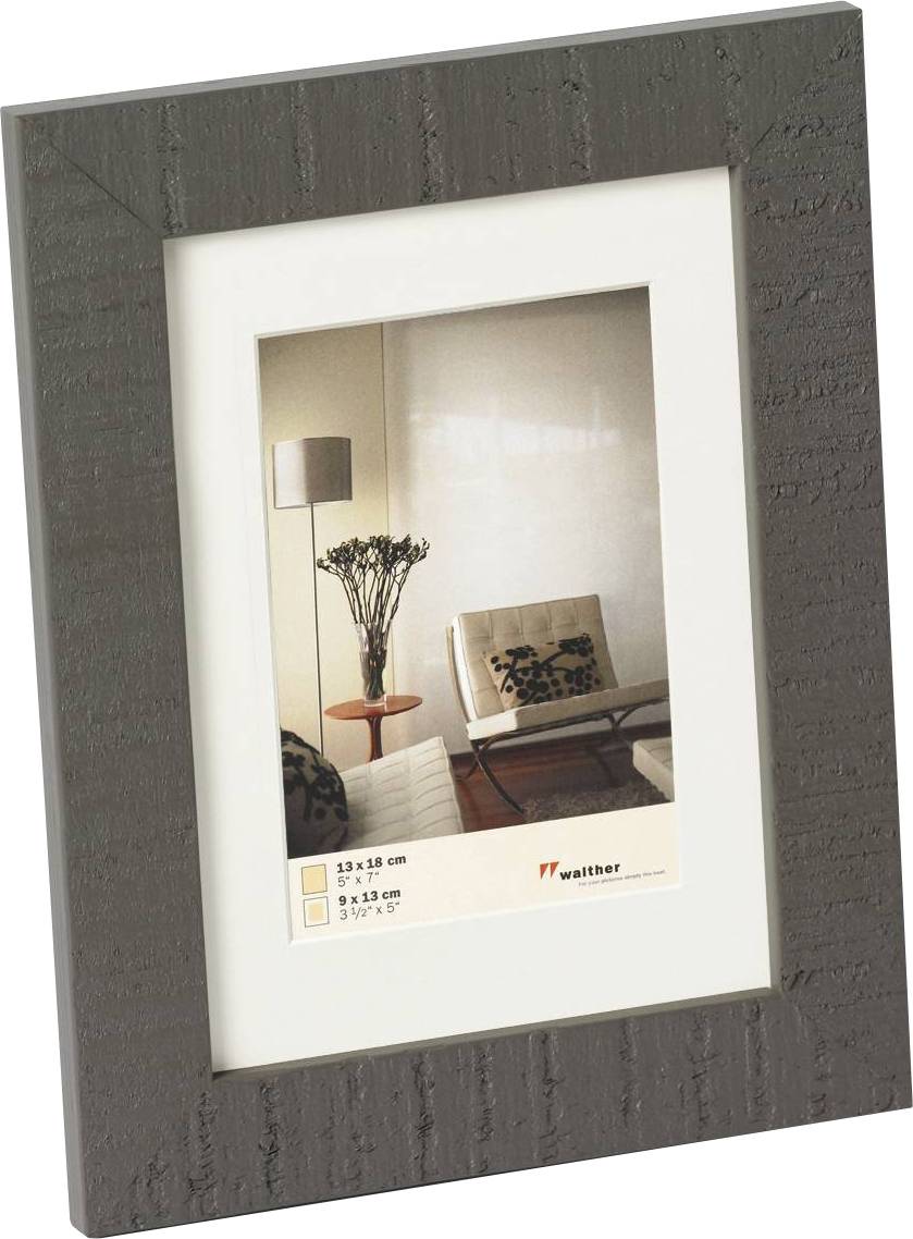 walther+ design HO318D Bilder Wechselrahmen Papierformat: 13 x 18cm Grau