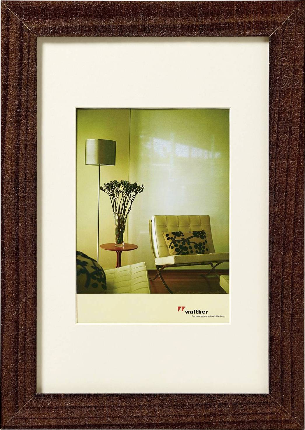 walther+ design HO318N Bilder Wechselrahmen Papierformat: 13 x 18cm Nussbaum