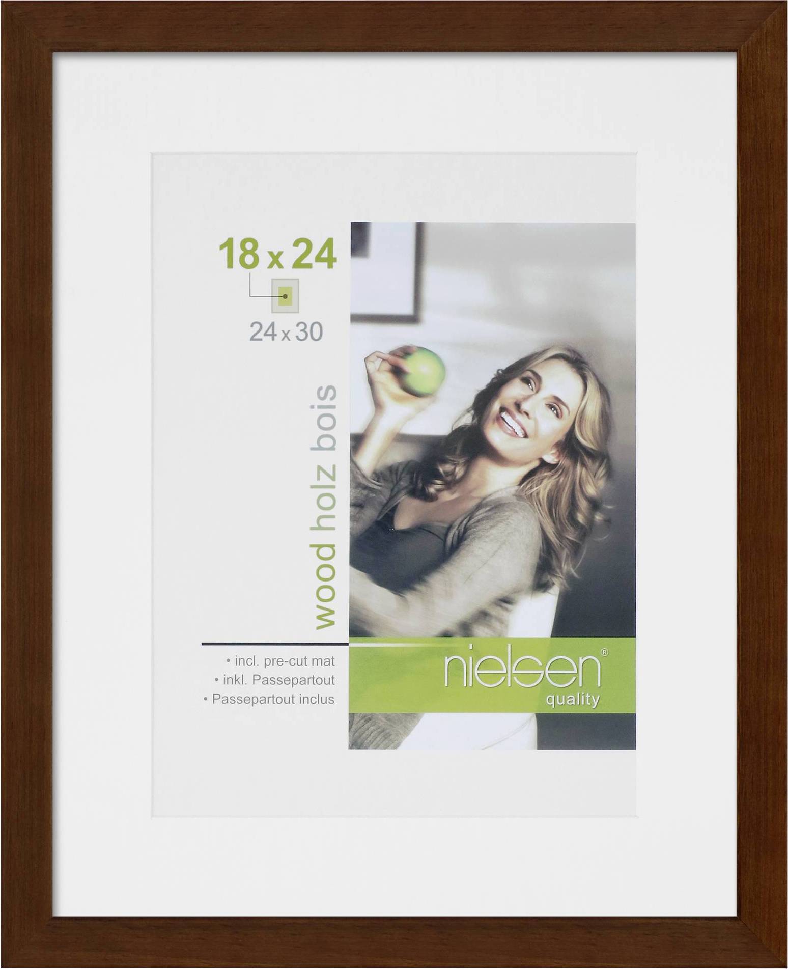 Nielsen Design 8988009 Bilder Wechselrahmen Papierformat: 24 x 30cm Braun