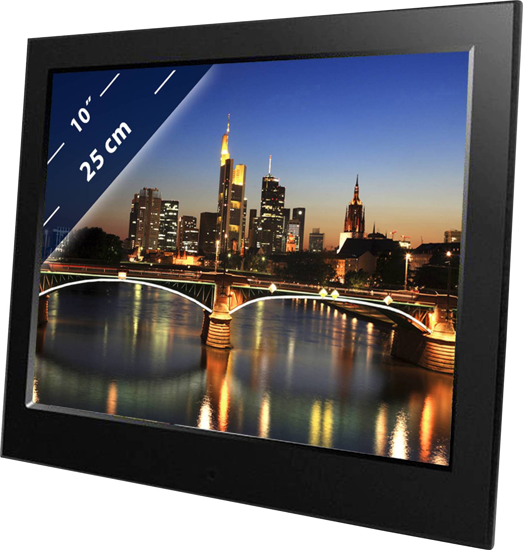 Braun Phototechnik DigiFrame 10 slim Digitaler Bilderrahmen 25.4 cm 10 Zoll EEK: C (A - G) 1024 x 600 Pixel Schwarz
