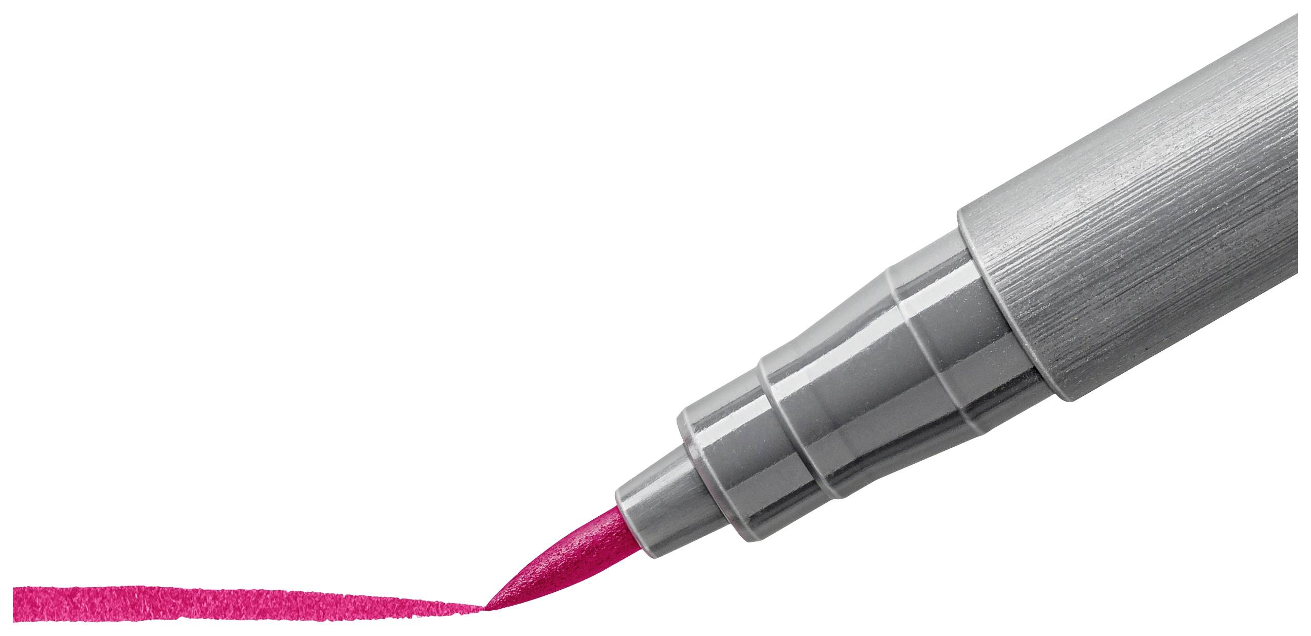 Roter Stift zeichnet eine diagonale Linie auf weißem Hintergrund.