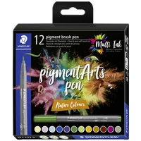 Staedtler pigment brush pen Nature Colour 371 C12-3 Fineliner farbig, Natur 12 St. Staedtler pigment brush pen Nature Colour 371 C12-3 Fineliner farbig, Natur 12 St.