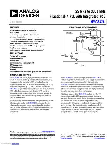 Analog Devices EV1HMC832ALP6G Entwicklungsboard 1St.