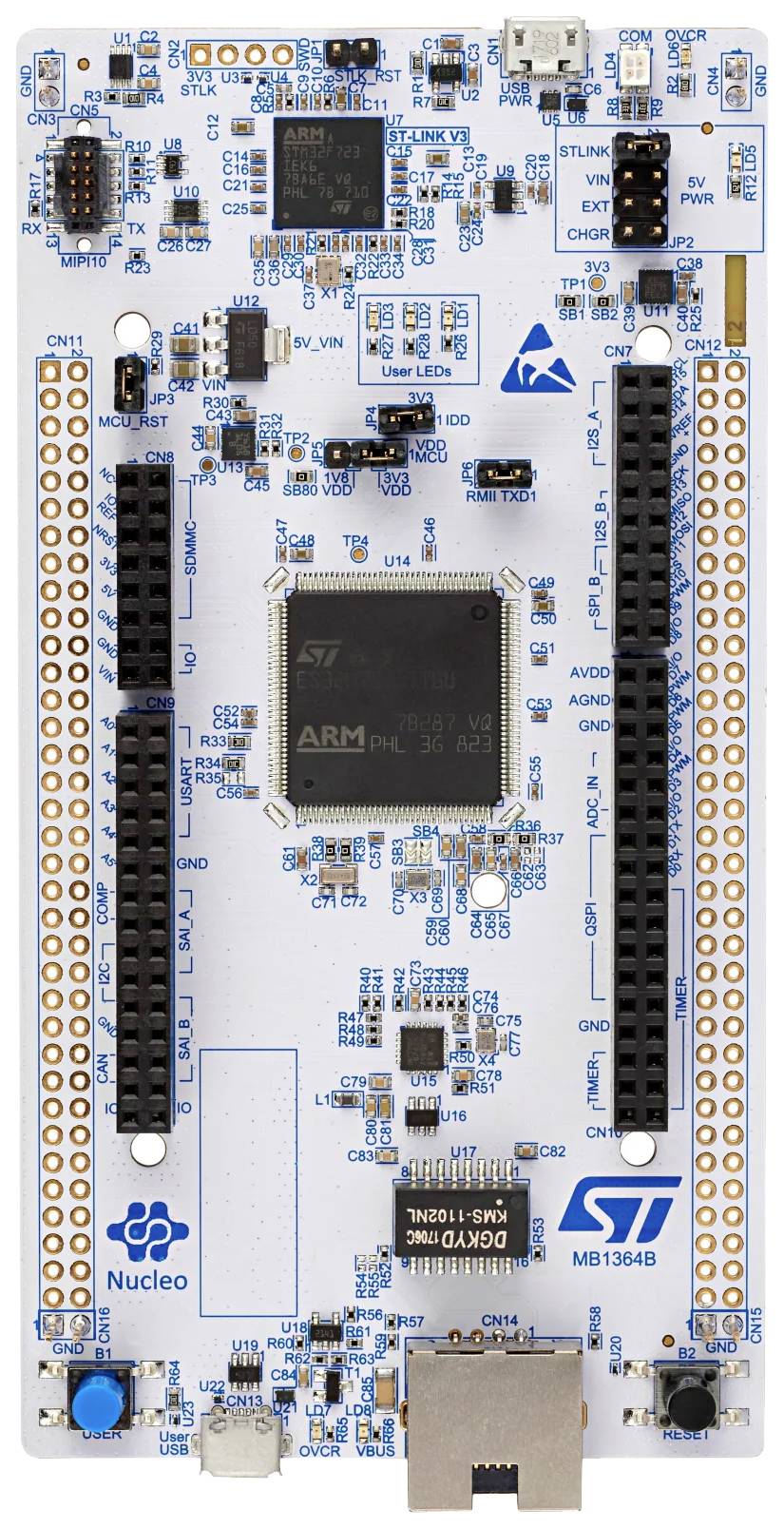 STMicroelectronics NUCLEO-H753ZI Entwicklungsboard 1St.