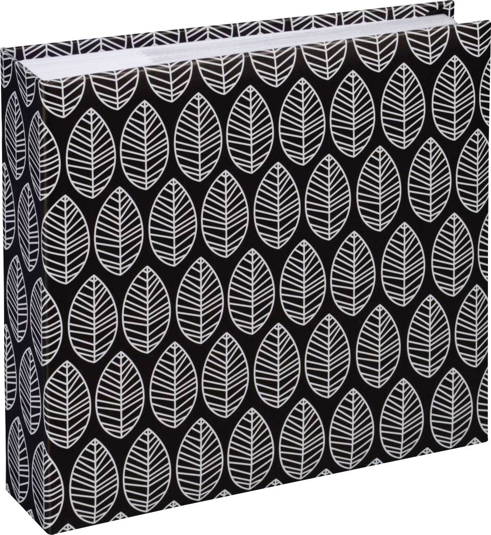 Ein Ordner mit schwarzem und weißem Blattmuster.