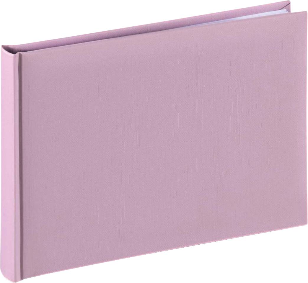 Rosa Fotoalbum mit hartem Einband.