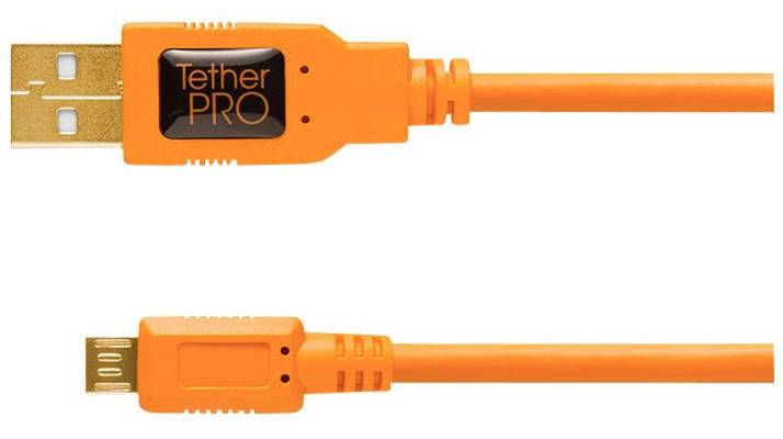 Tether Tools USB-Kabel USB-A Stecker, USB-Micro-B Stecker 4.60 m Orange CU5430ORG