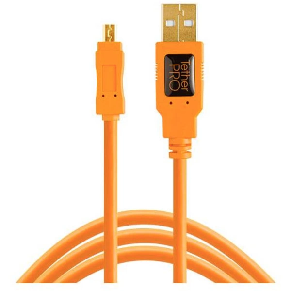 Tether Tools USB-Kabel USB-Mini-B Stecker, USB-A Stecker 4.60m Orange CU8015-ORG Tether Tools USB-Kabel USB-Mini-B Stecker, USB-A Stecker 4.60m Orange CU8015-ORG