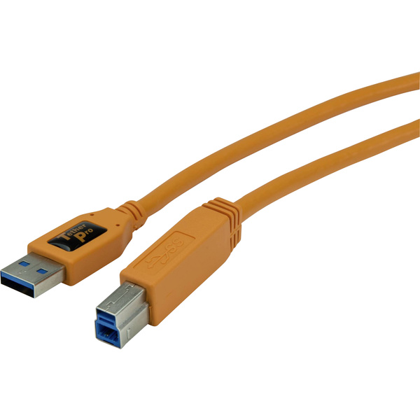 Tether Tools USB-Kabel USB 3.2 Gen1 (USB 3.0 / USB 3.1 Gen1) USB-A Stecker, USB-B Stecker 4.60m Orange CU5460ORG