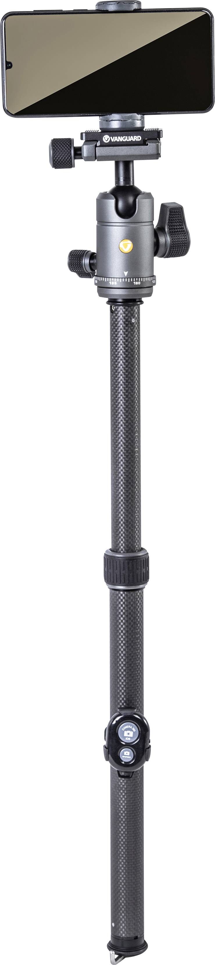 Vanguard VEO3GO265HCB Dreibeinstativ Arbeitshöhe=126 - 166.5cm Grau, Schwarz