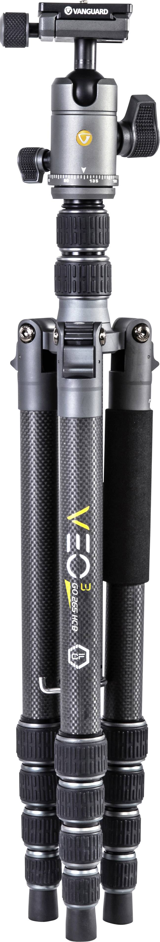 Vanguard VEO3GO265HCB Dreibeinstativ Arbeitshöhe=126 - 166.5cm Grau, Schwarz