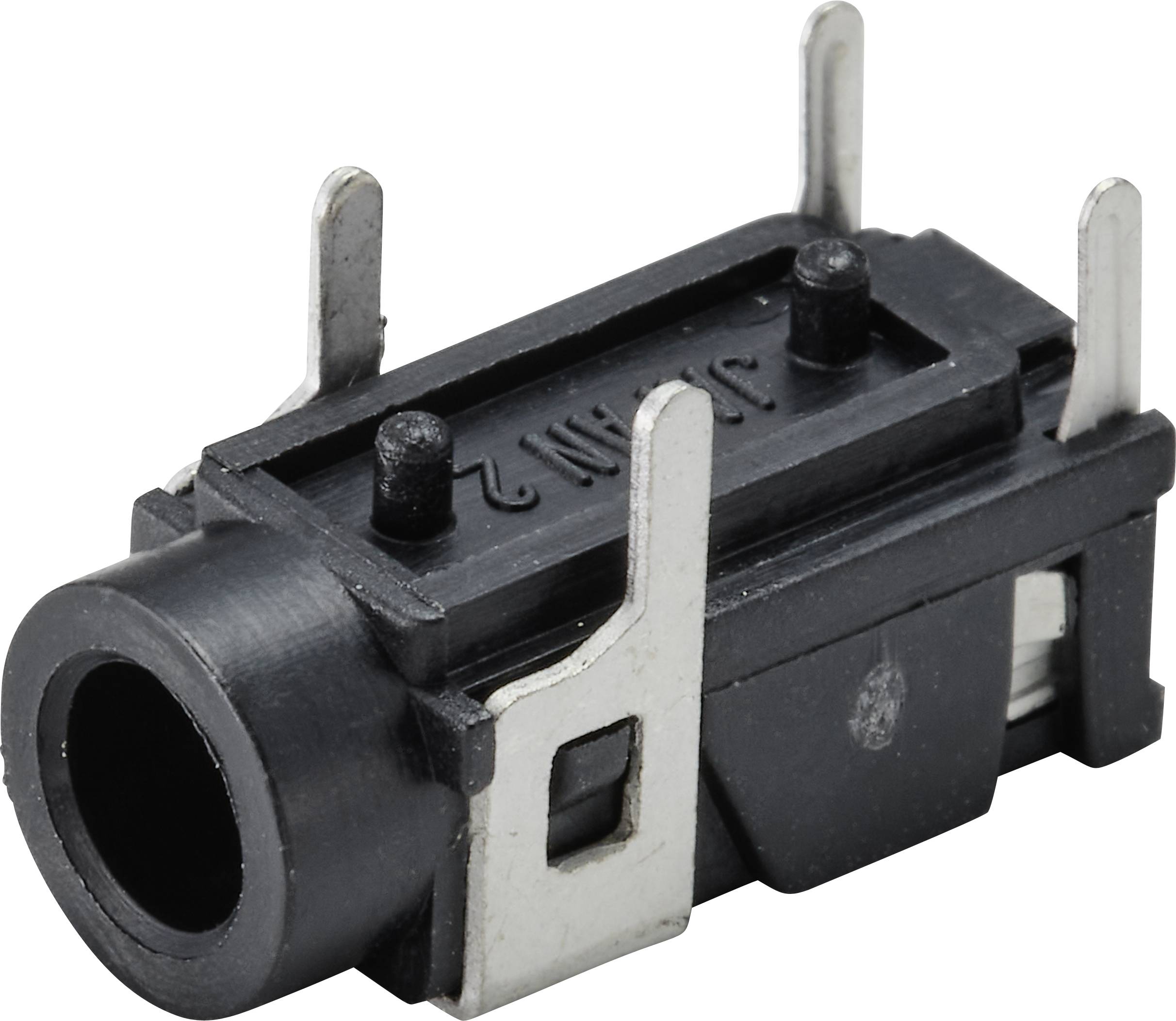 TRU COMPONENTS TC-9465732 Klinken-Steckverbinder 3.5mm Buchse, Einbau horizontal Polzahl: 3 Stereo Schwarz