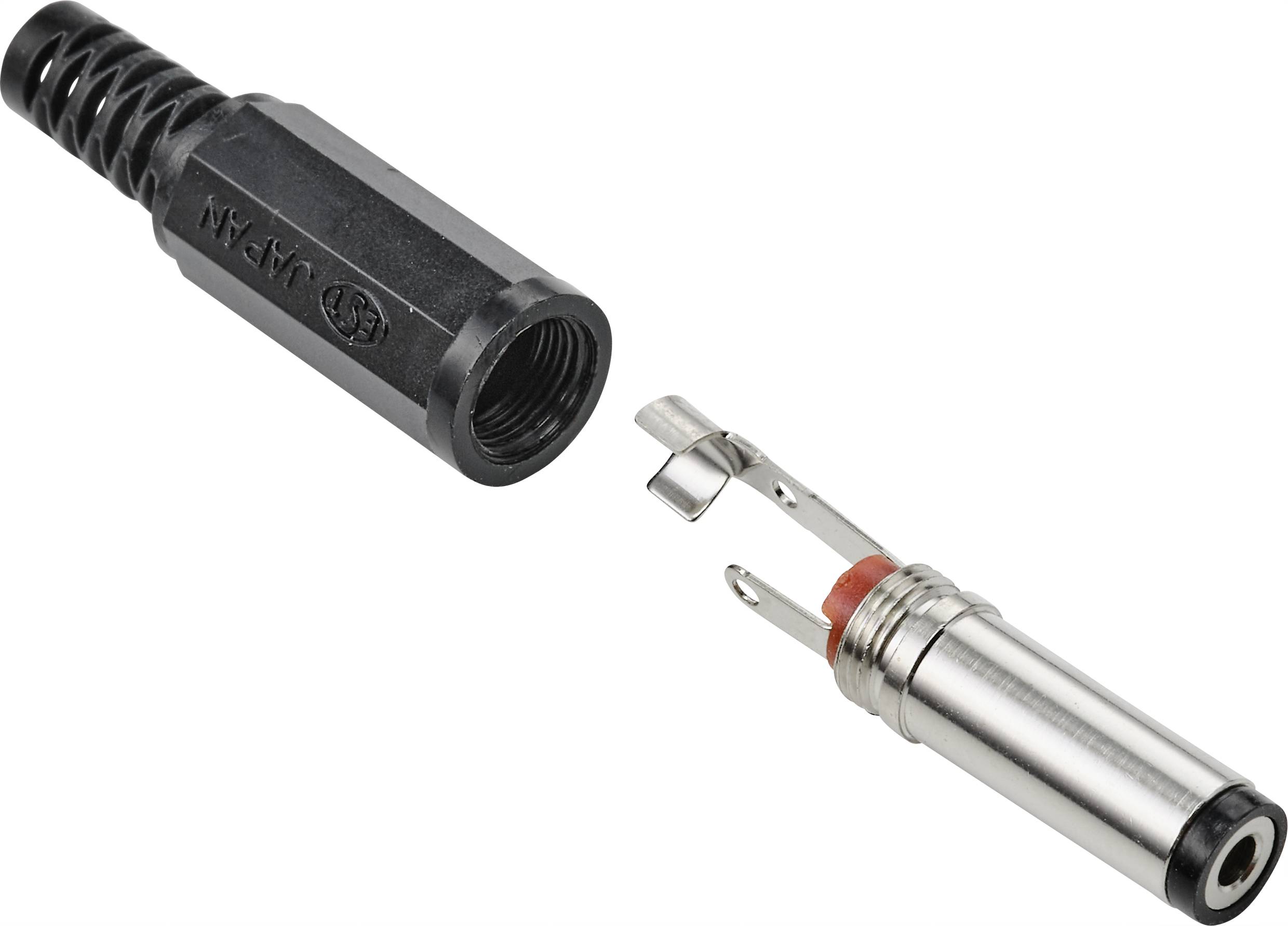 TRU COMPONENTS Niedervolt-Adapter Stecker, gerade 5.5mm 2.1mm