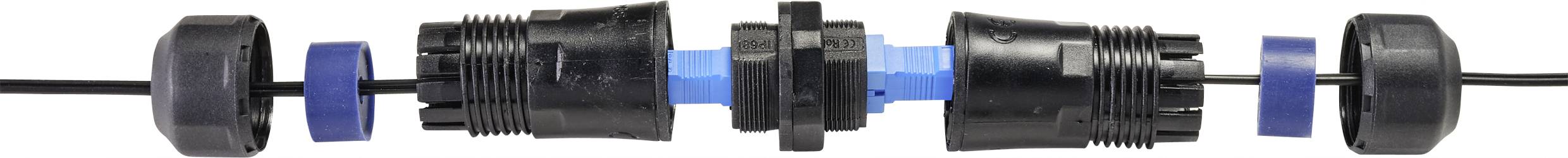 Renkforce Glasfaser Netzwerk, Glasfaser Verlängerungskabel SC Schwarz