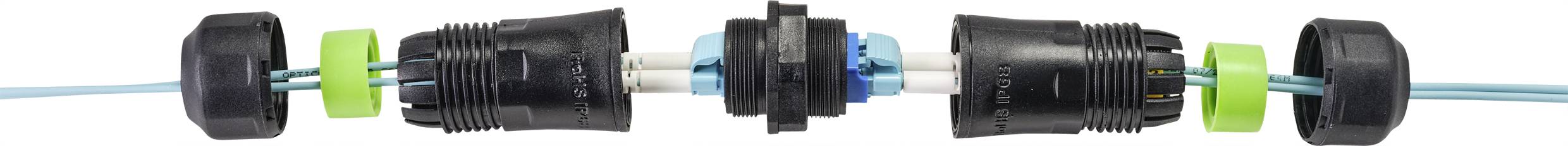 Renkforce Glasfaser Netzwerk Kabel Verlängerung LC Schwarz