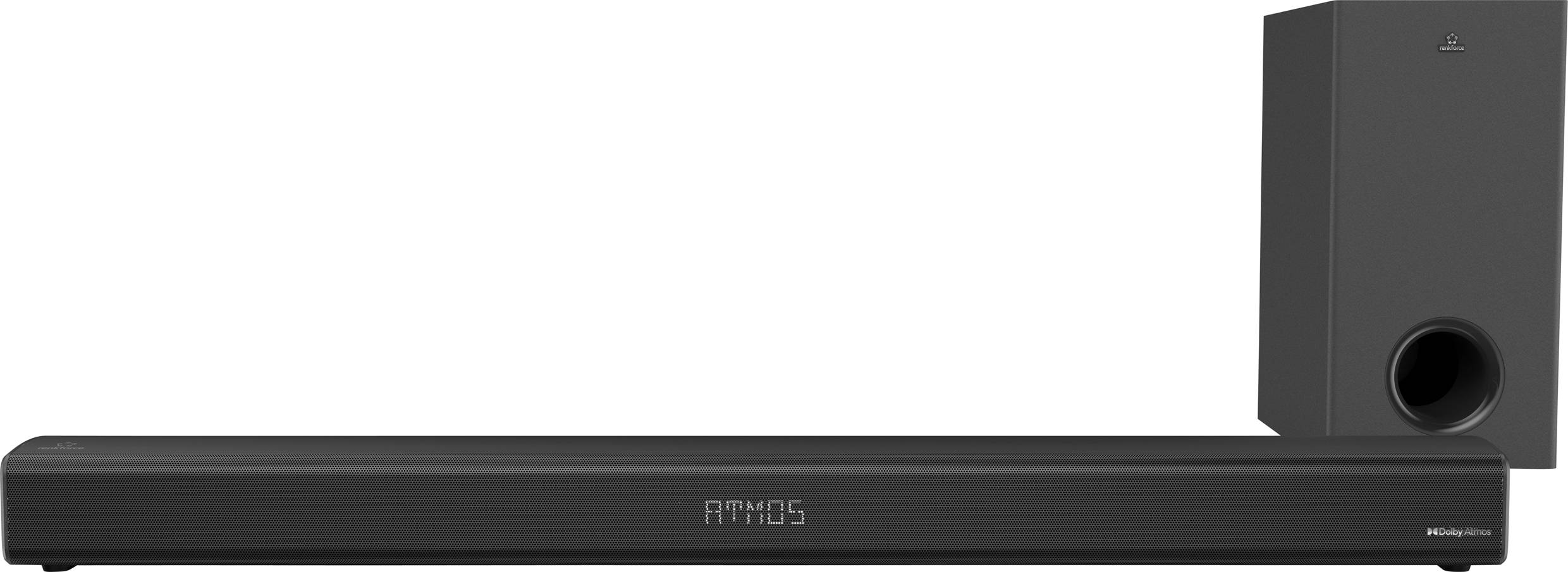 Renkforce RF-SB-301 Soundbar Dolby Atmos®, Bluetooth®, inkl. kabellosem Subwoofer, USB