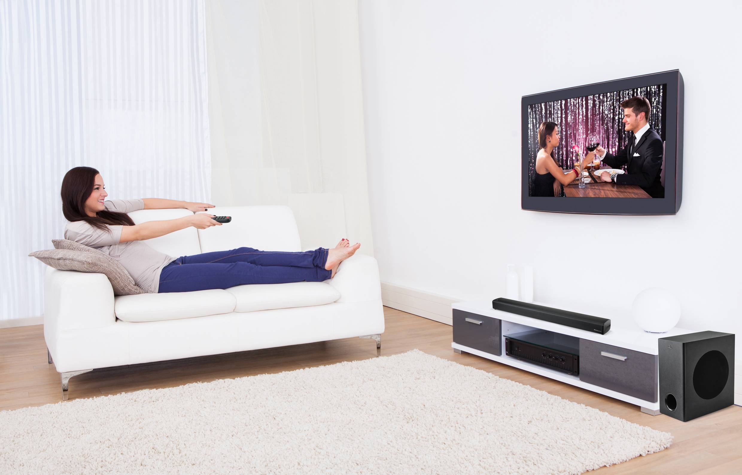 Renkforce RF-SB-301 Soundbar Dolby Atmos®, Bluetooth®, inkl. kabellosem Subwoofer, USB