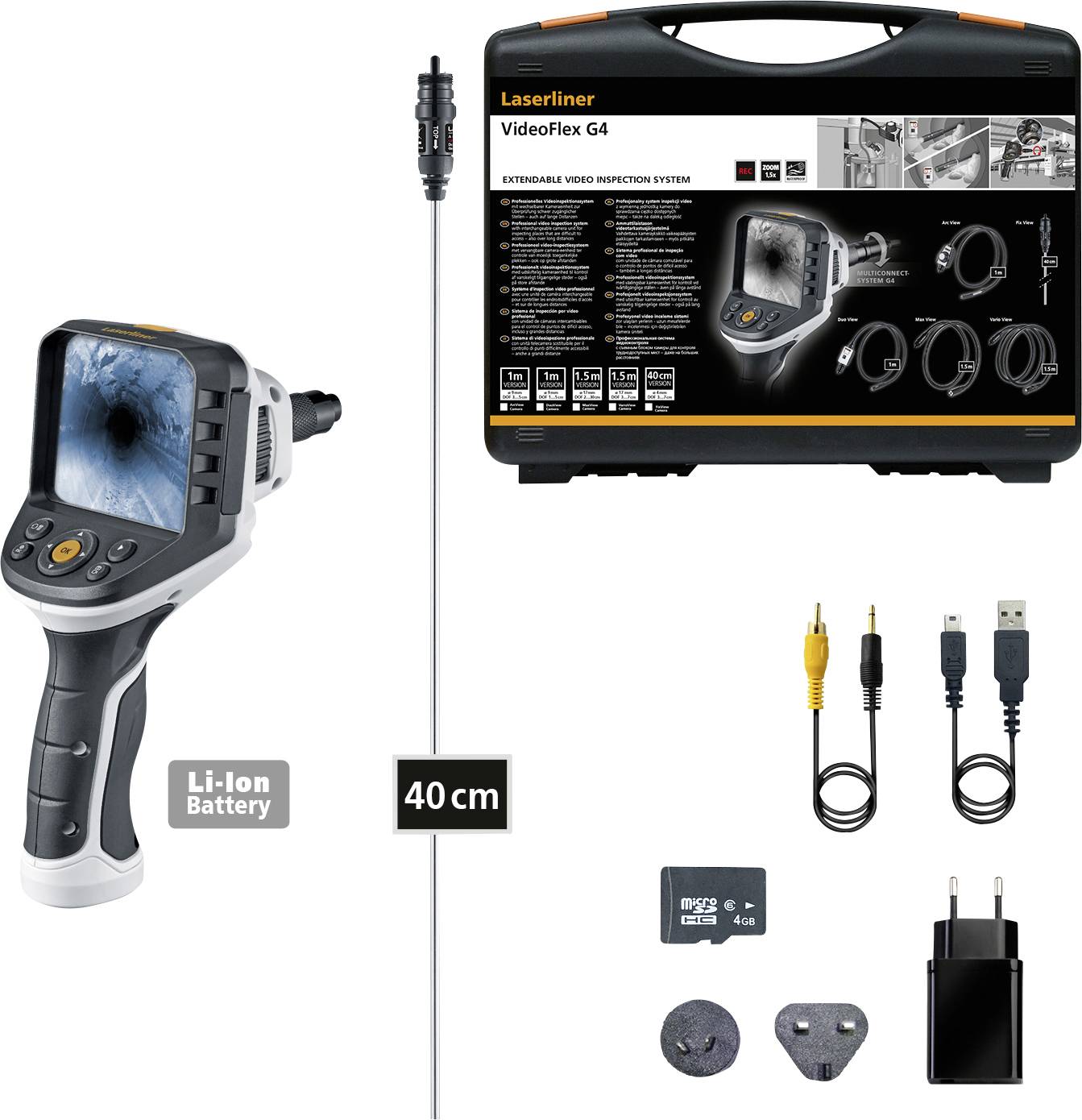 Laserliner 082.248A Endoskop Sonden-Ø: 4 mm Sonden-Länge: 0.4 m