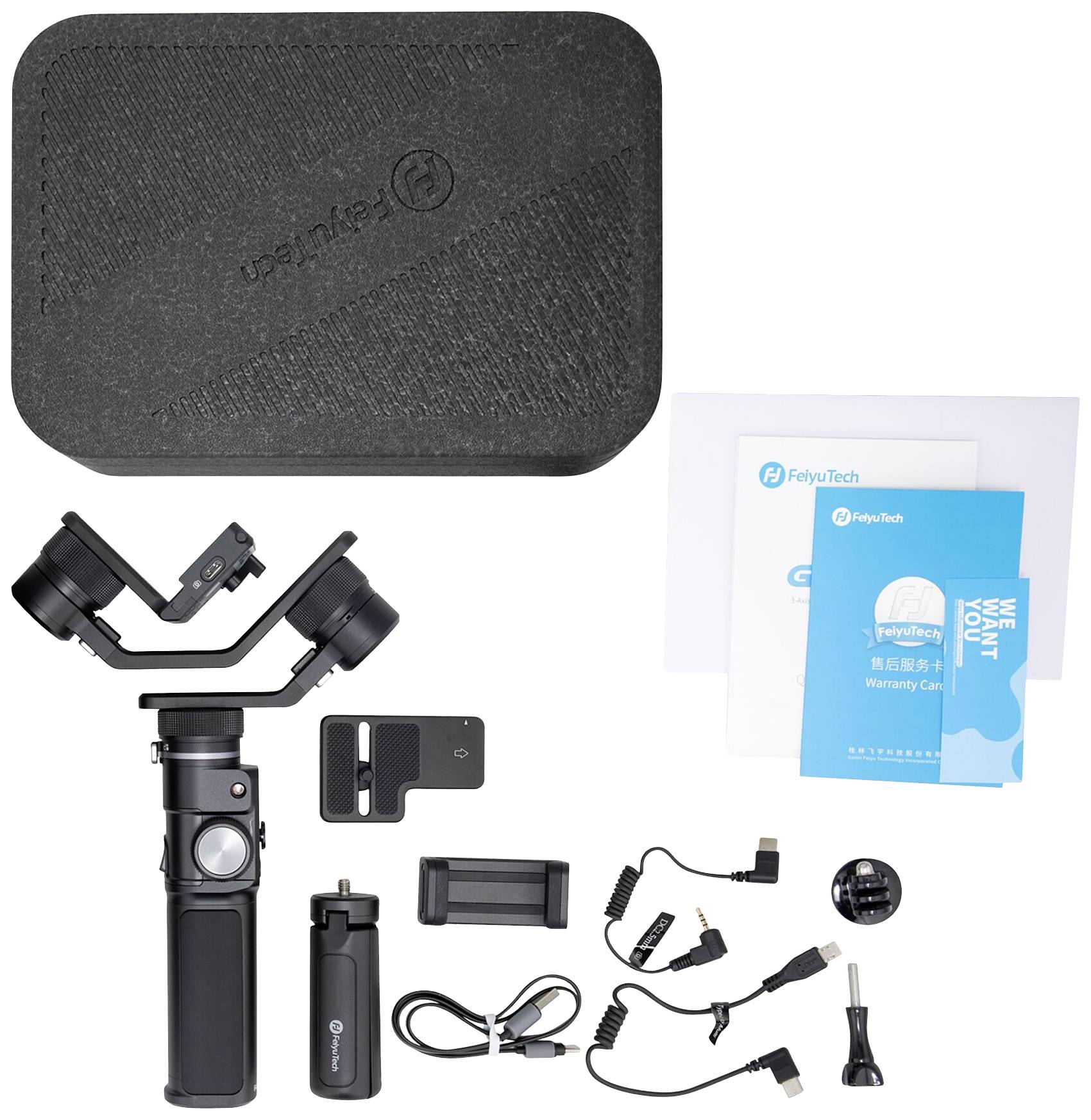 Feiyu Tech Gimbal elektrisch Schwarz Bluetooth Belastbar bis 1.2 kg