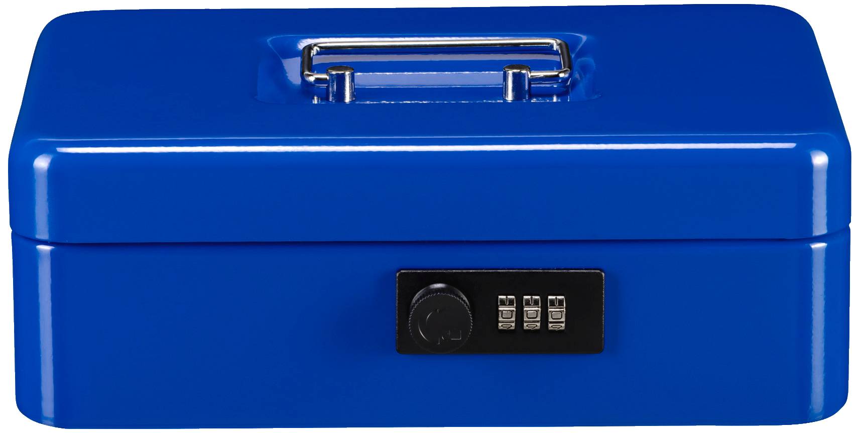Geldkassette MONEY B.250xH.90xT.180mm blau lack.BURG-WÄCHTER
