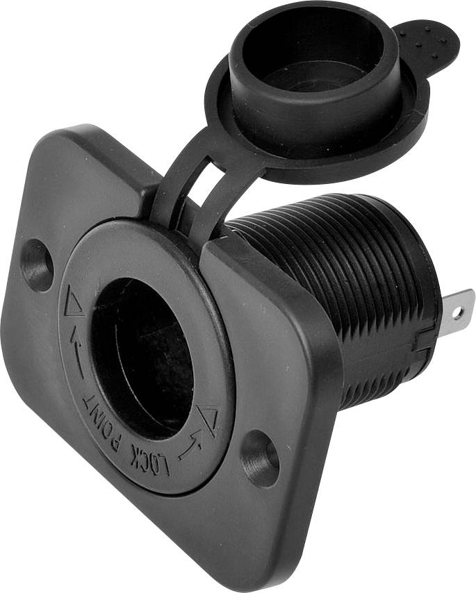 IWH Einbau-Steckdose 12/24 Volt Belastbarkeit Strom max.=20A 12 - 24 V/DC