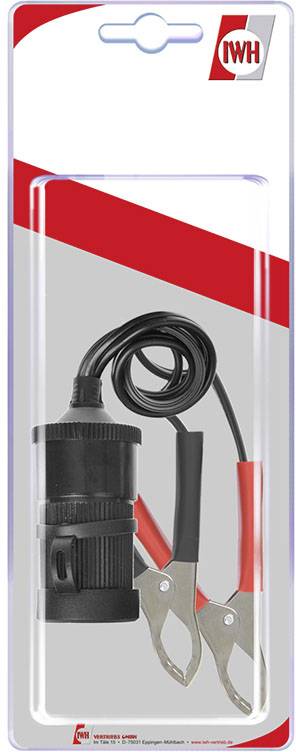 IWH Batterieklemmen mit Steckdose 12/24 Volt Belastbarkeit Strom max.=16 A 12 V