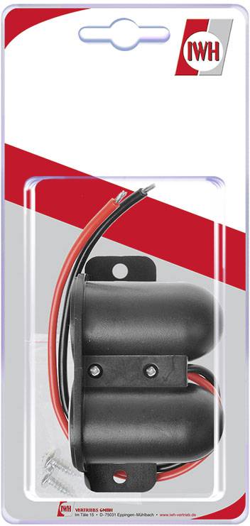 IWH Steckdose mit USB 12/24 Volt 2100mA Belastbarkeit Strom max.=4.2A 12 oder 24 V/DC