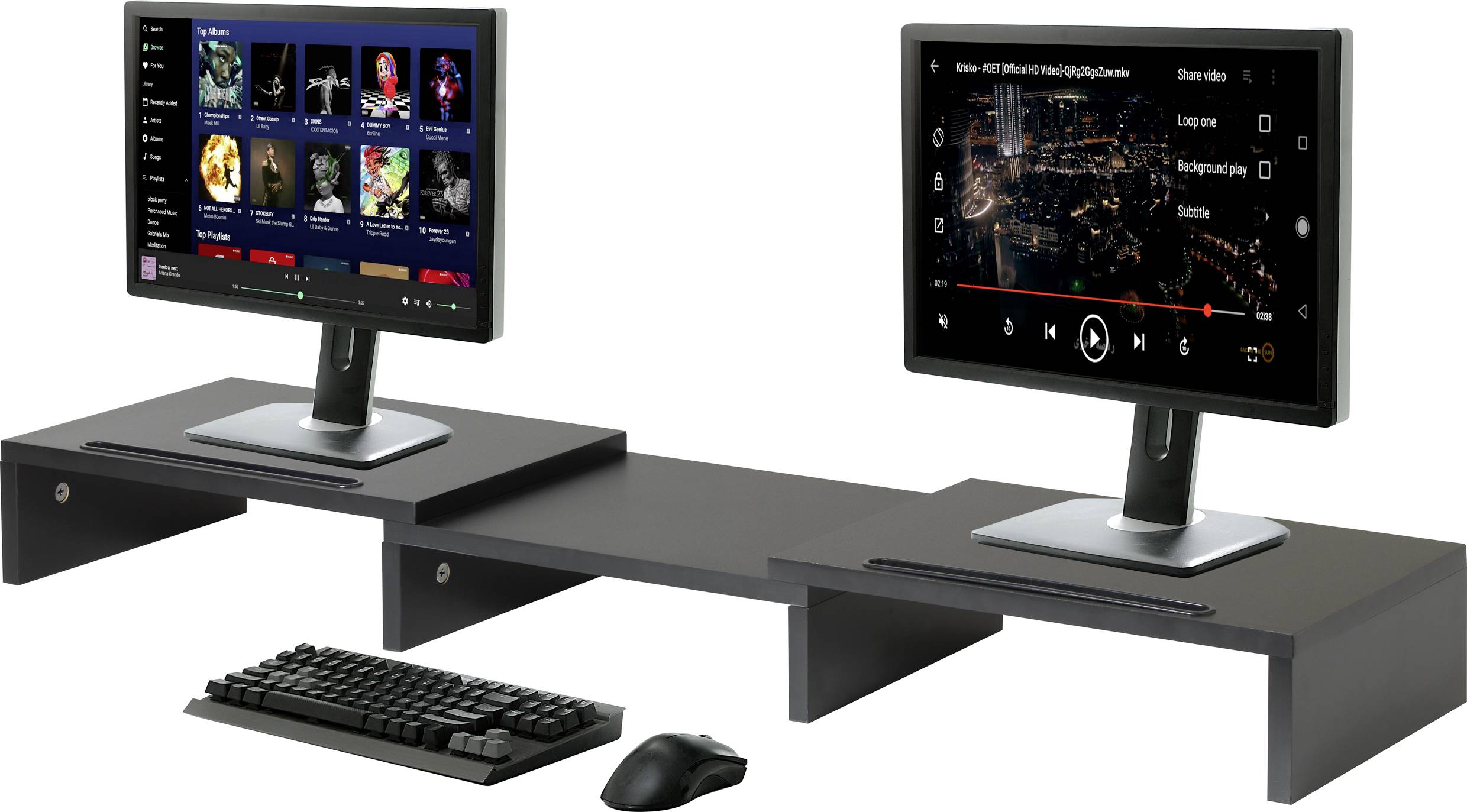 SpeaKa Professional SP-9472624 Monitor-Erhöhung Schwarz