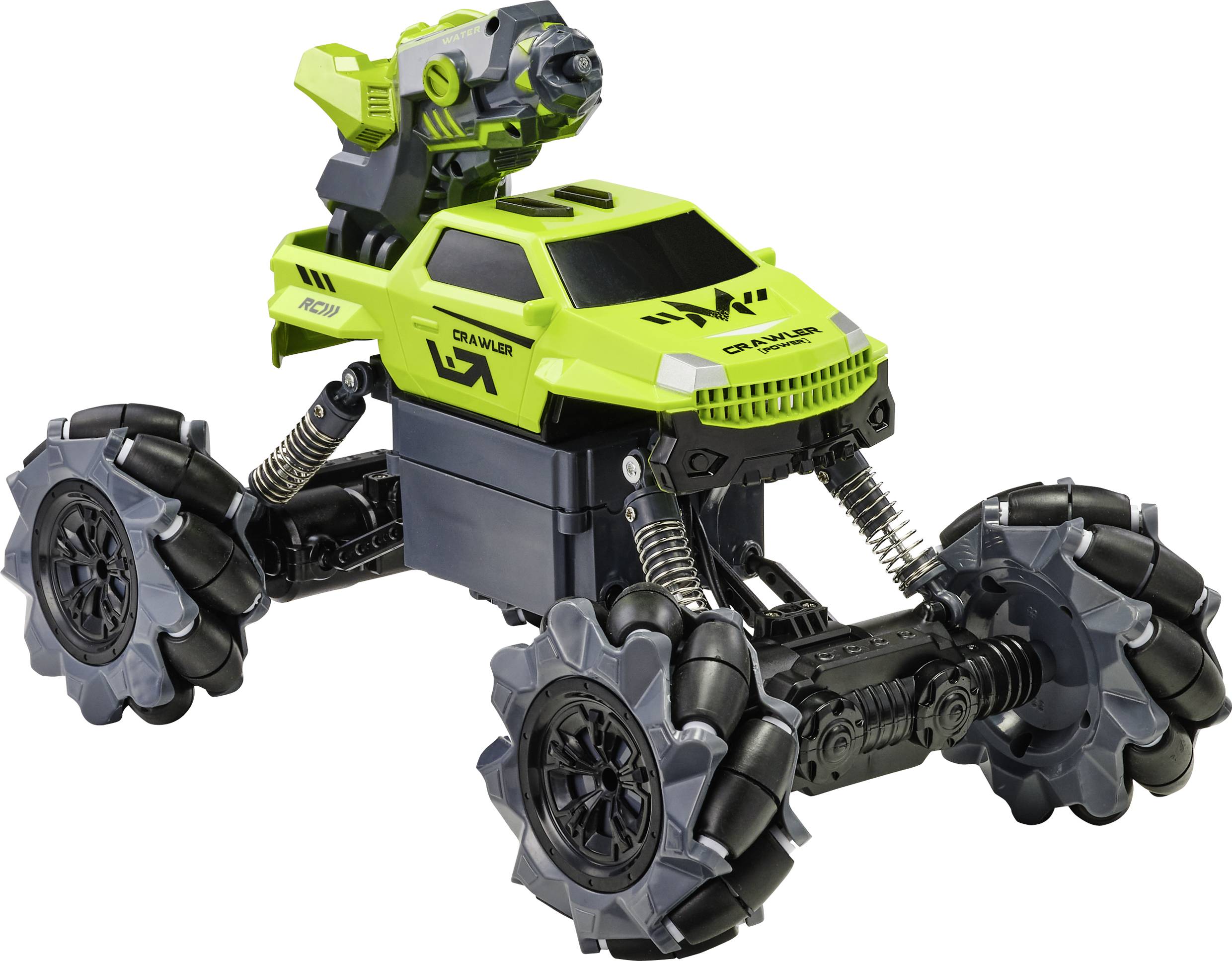 2-in-1 Crawler mit Wasserstrahl und Seifenblasen RC Einsteiger Modellauto Elektro Crawler Allradantrieb (4WD) inkl. Akku und