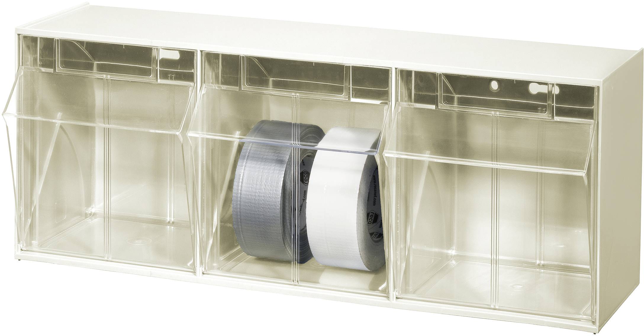 Allit 464411 Klappkasten-Magazin VarioPlus ProFlip (B x H x T) 600 x 240 x 200mm Weiß, Transparent 1St.