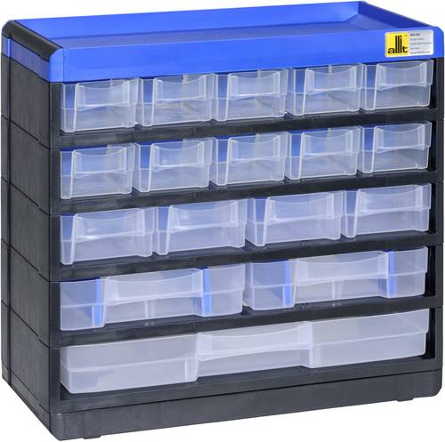 Allit 464610 Kleinteilmagazin (B x H x T) 300 x 285 x 135 mm Schwarz, Blau 1 St.