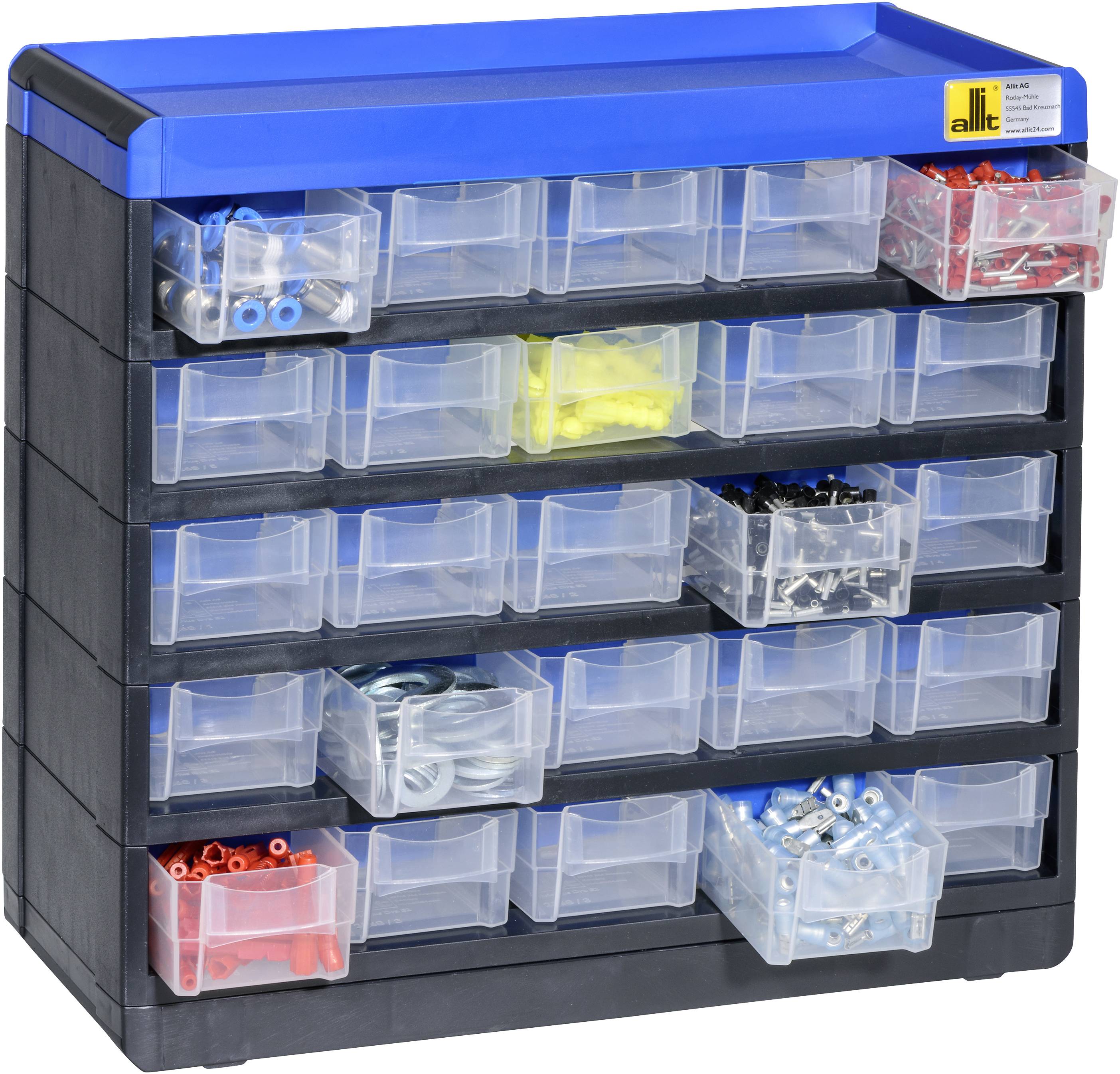 Allit 464620 Kleinteilmagazin VarioPlus Pro 29/50 (B x H x T) 300 x 285 x 135mm Schwarz, Blau 1St.