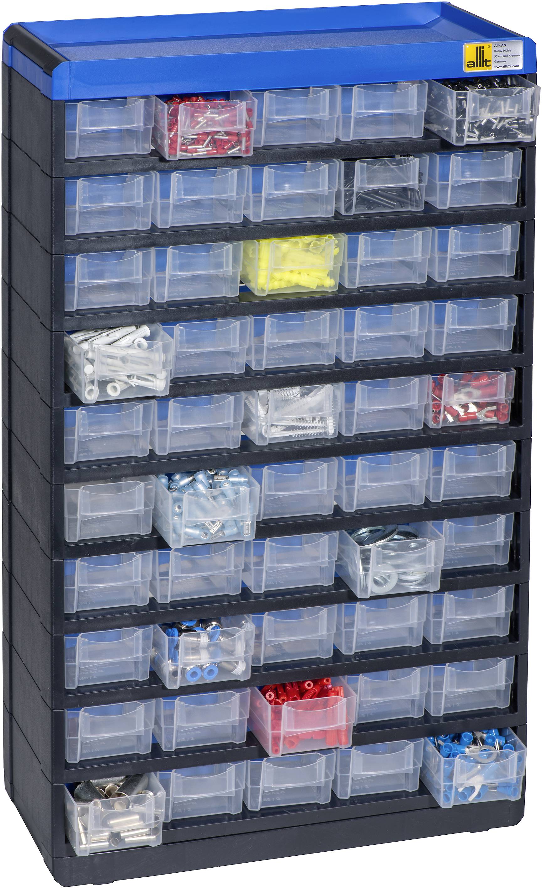 Allit 464660 Kleinteilmagazin VarioPlus Pro 53/100 (B x H x T) 300 x 525 x 135mm Schwarz, Blau 1St.