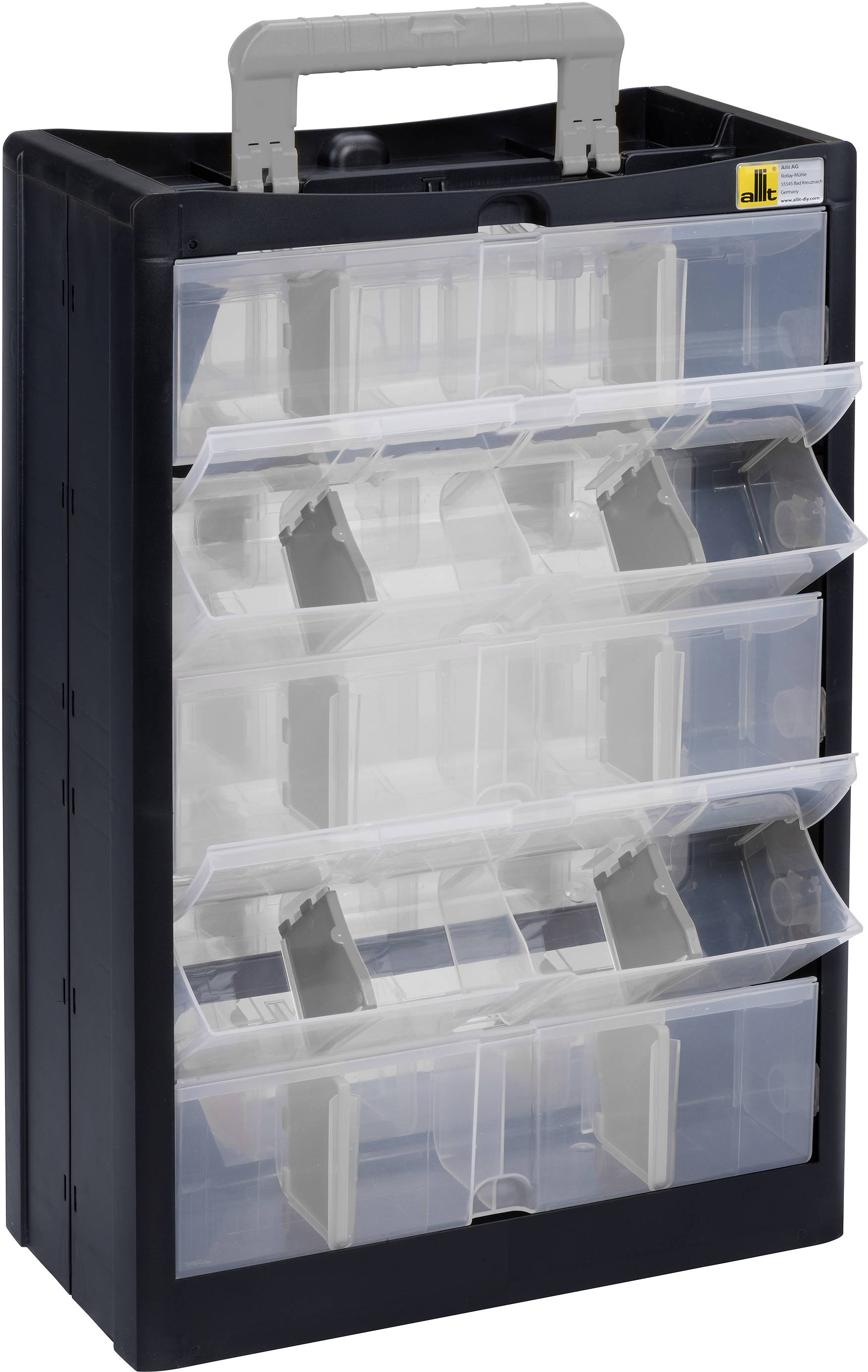 Allit 466260 Kleinteilmagazin VarioPlus DrawBox C 40 (B x H x T) 300 x 465 x 155 mm Schwarz, Grau 1