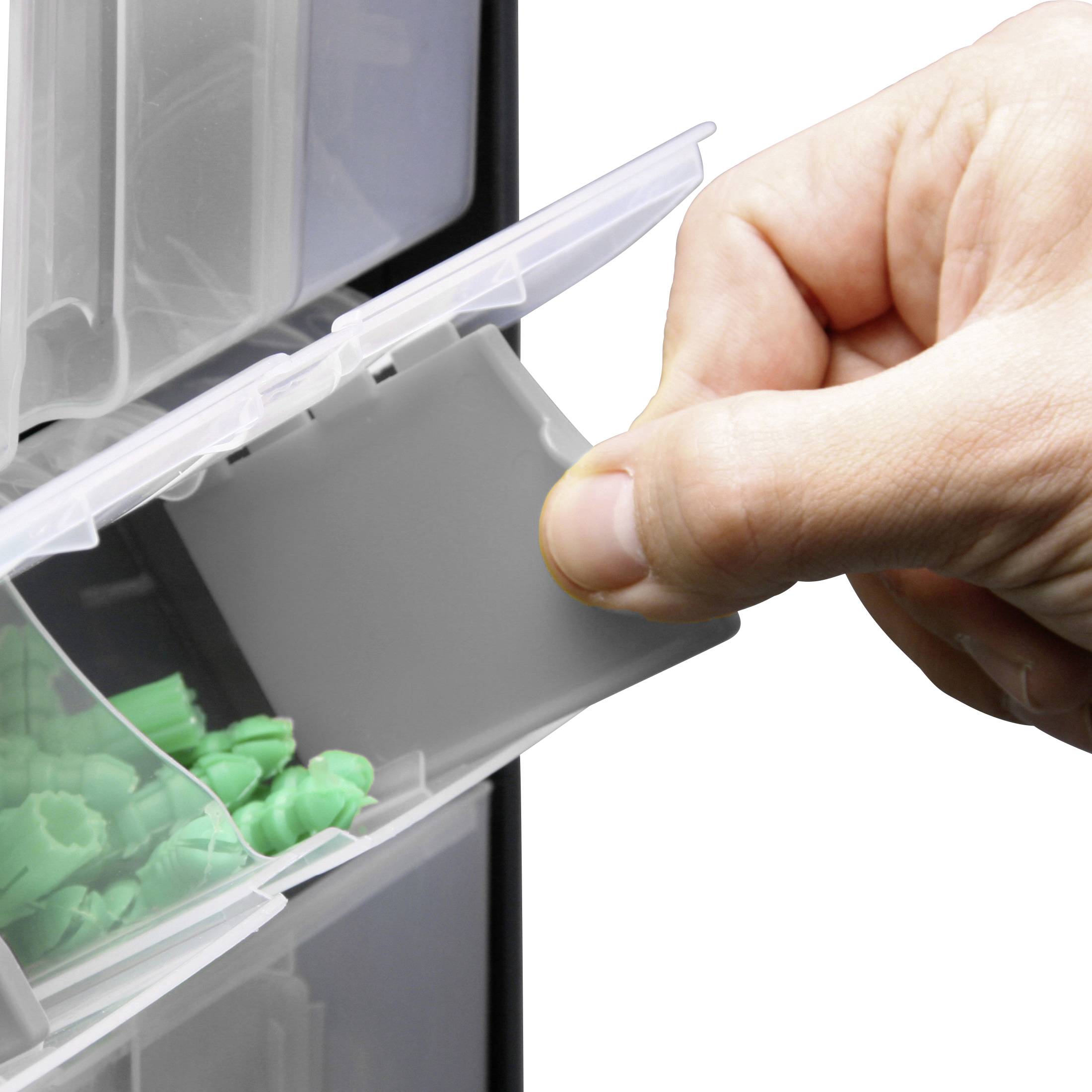 Allit 466260 Kleinteilmagazin VarioPlus DrawBox C 40 (B x H x T) 300 x 465 x 155mm Schwarz, Grau 1St.