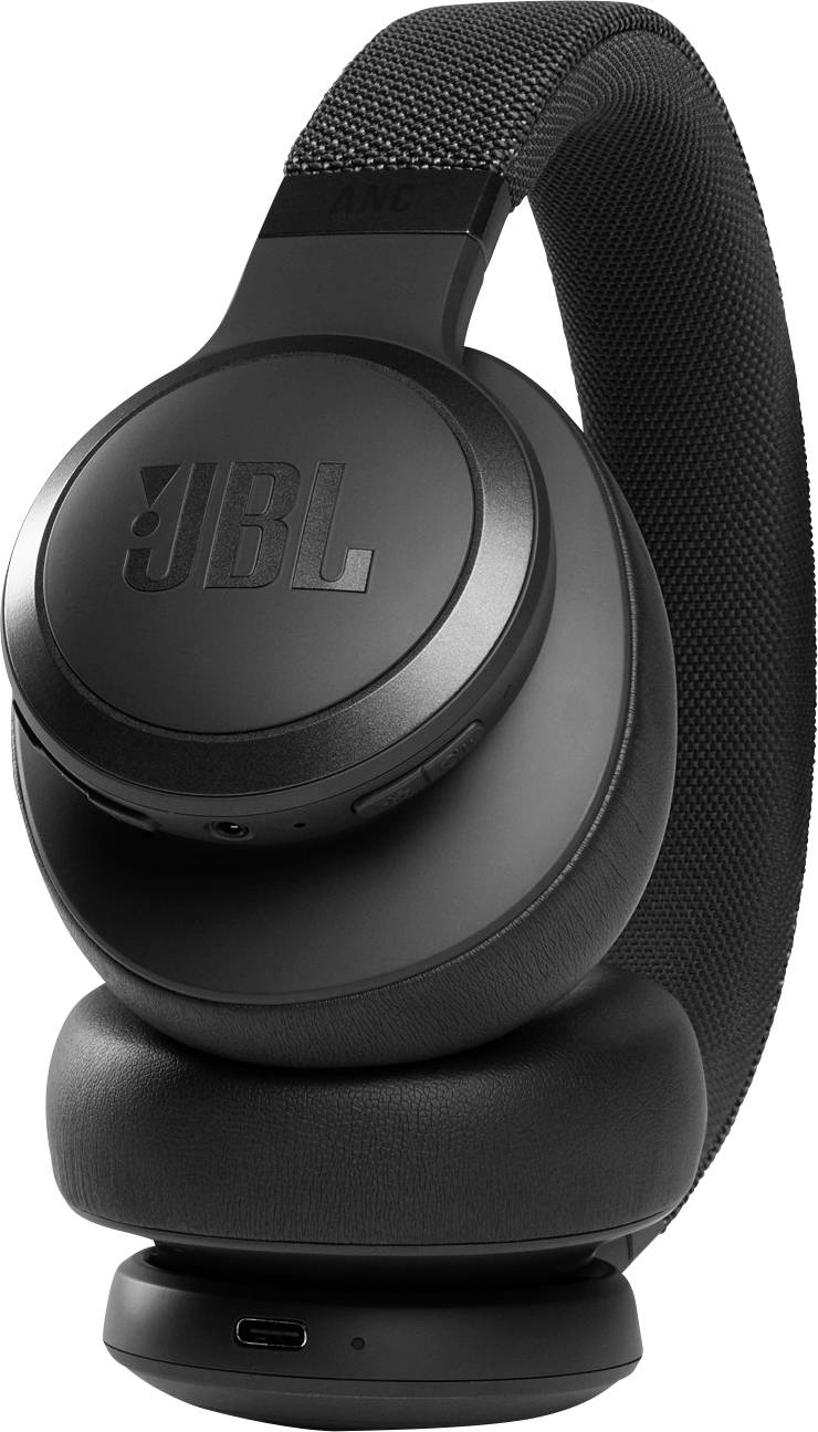 JBL LIVE 660 NC Over Ear Kopfhörer Bluetooth®, kabelgebunden Schwarz Noise Cancelling Headset, Klang-Personalisierung, Lautstärkeregelung