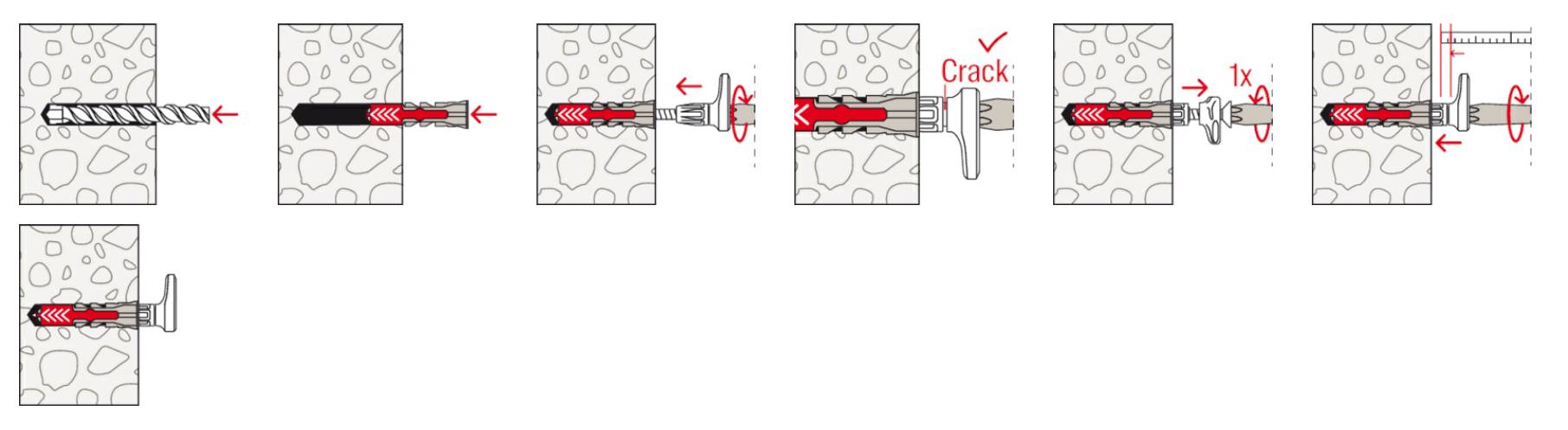 Fischer DuoPower 6x30 EasyHook Angle K (6) Dübelsortiment 557916 1 Set