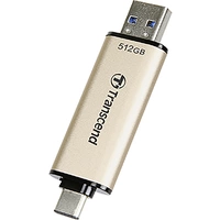 Transcend JetFlash 930C USB-Stick 512 GB Gold TS512GJF930C USB-A (USB 3.2 Gen 1), USB-C® Transcend JetFlash 930C USB-Stick 512 GB Gold TS512GJF930C USB-A (USB 3.2 Gen 1), USB-C®