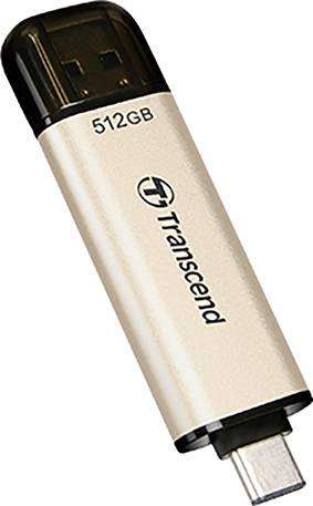 Transcend JetFlash 930C USB-Stick 512 GB Gold TS512GJF930C USB-A (USB 3.2 Gen 1), USB-C®