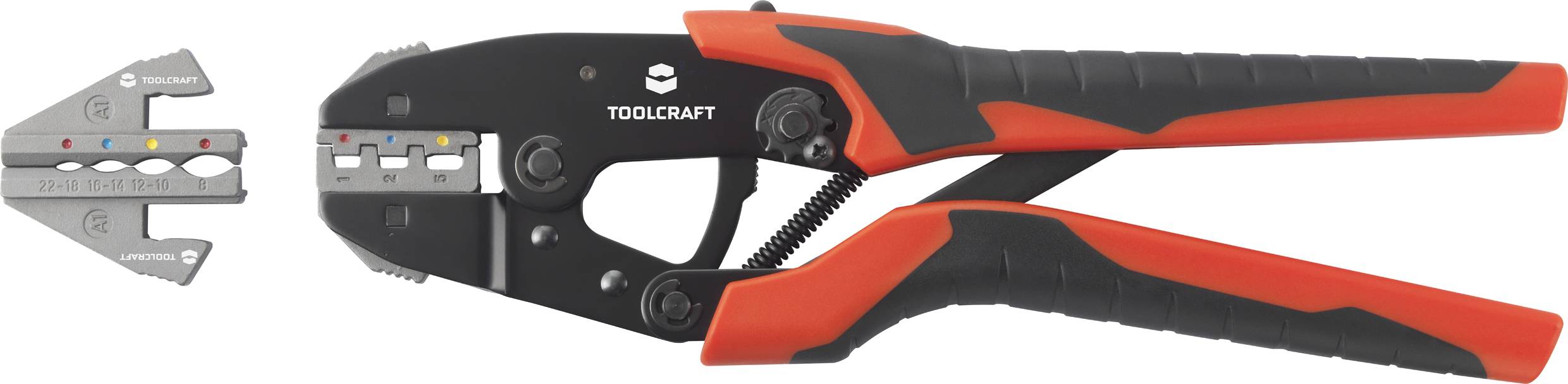 TOOLCRAFT HJ540168BC-A1A5 TO-7104990 Crimpzangen-Set 168teilig Schrumpfverbinder, Pressverbinder 0.5 bis 8mm² Inkl