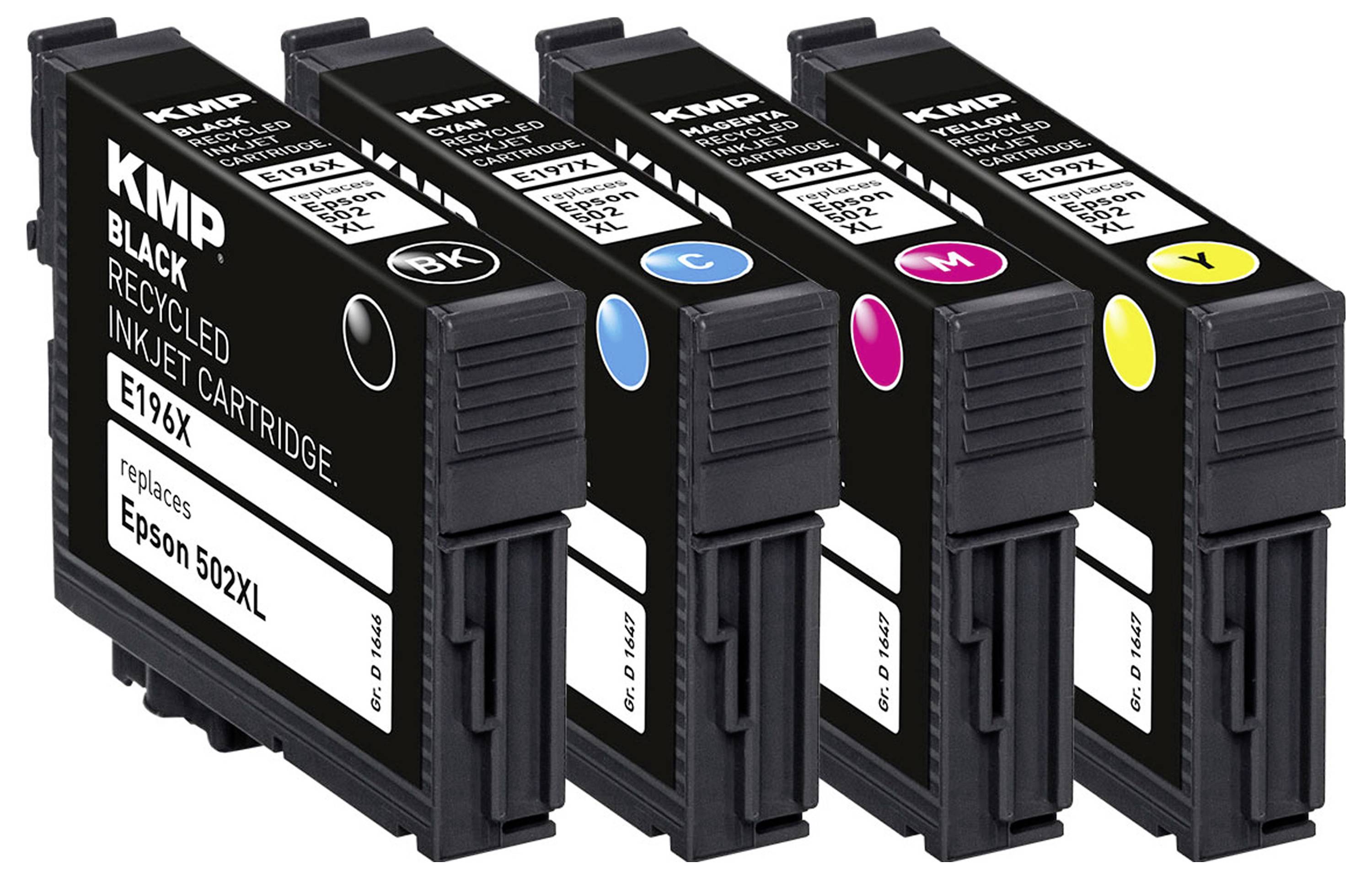 KMP Druckerpatrone ersetzt Epson 502XL, T02W6, T02W1, T02W2, T02W3, T02W4 Kompatibel Kombi-Pack Schwarz, Cyan, Magenta, Gelb