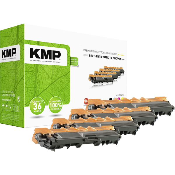 KMP Toner Kombi-Pack ersetzt Brother TN-242BK, TN-246C, TN-246M, TN-246Y Schwarz, Cyan, Magenta, Ge